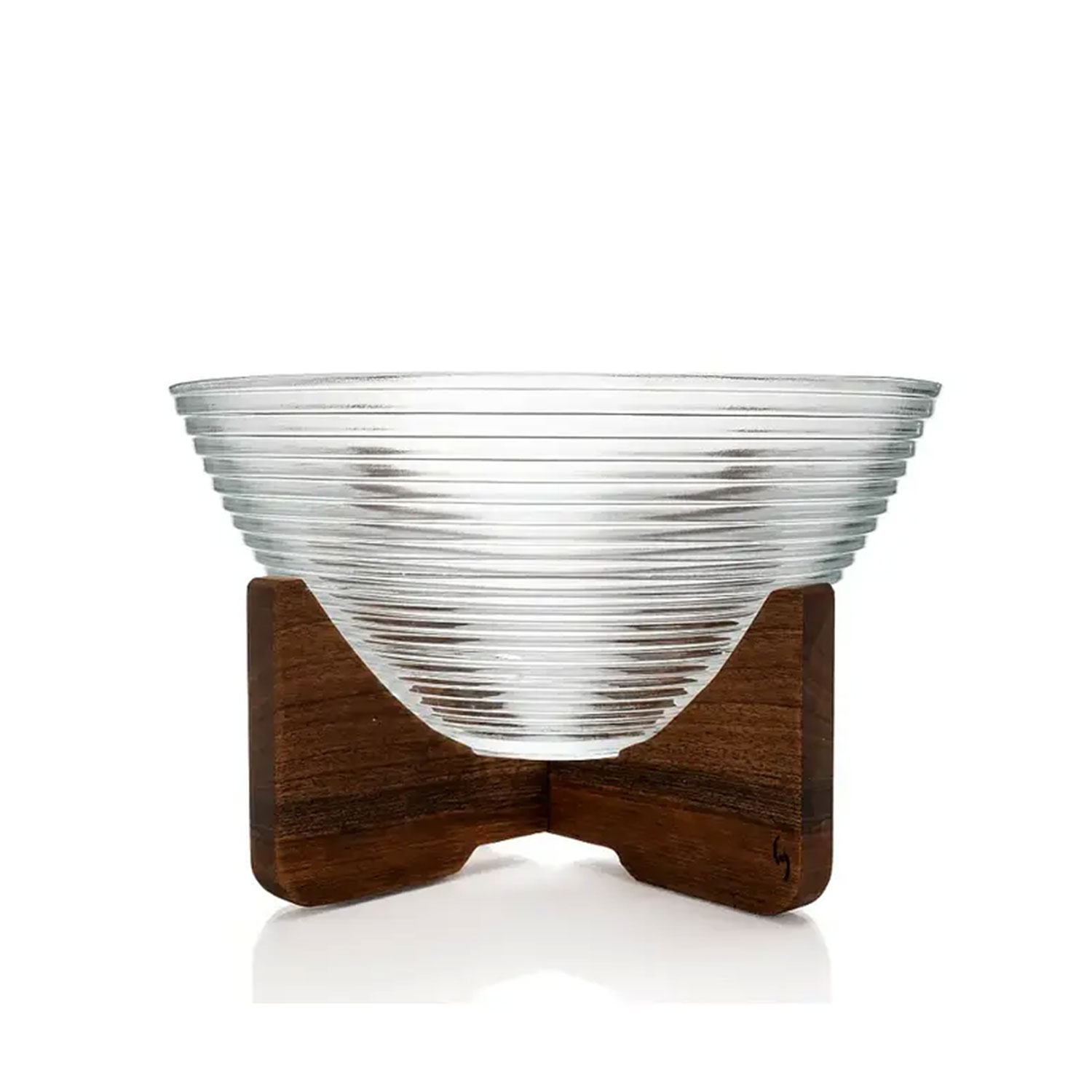 Боул для подачи салатов в комплекте с деревянной подставкой 2.6 л